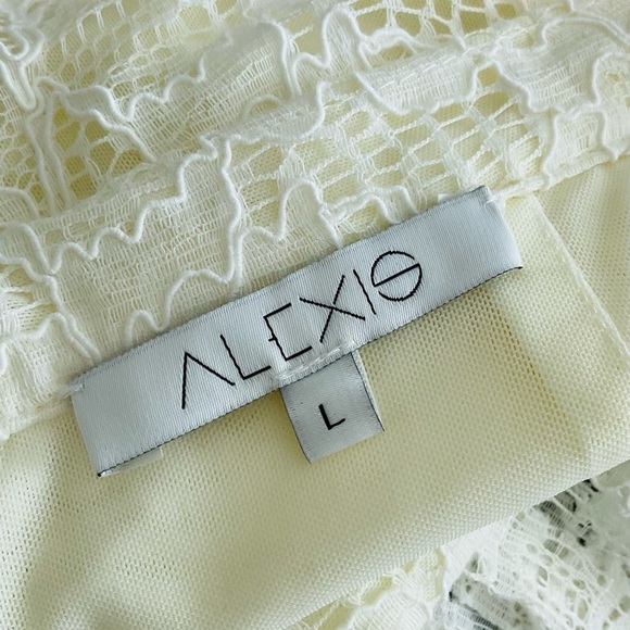 NWOT Alexis Ivory Lace Fringe Skirt Long Fairy Gypsy Boho Hi-Low Large $975💛 - Picture 5 of 8